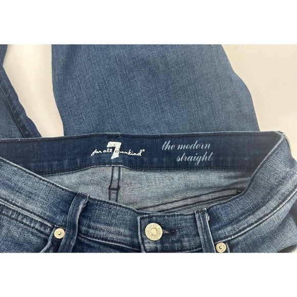 7 for all mankind Midrise modern straight jeans - Picture 8 of 9